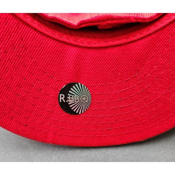 DOPE Hat Mens Fitted Red Baseball Cap Size 7.5 - Picture 4 of 8